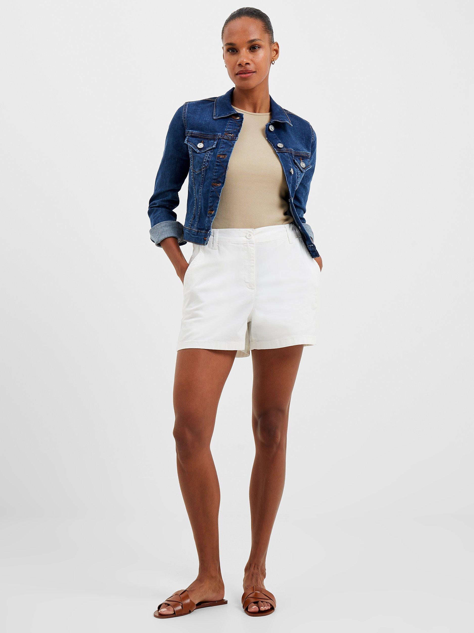 French Connection Vaughn Cotton City Short, White               