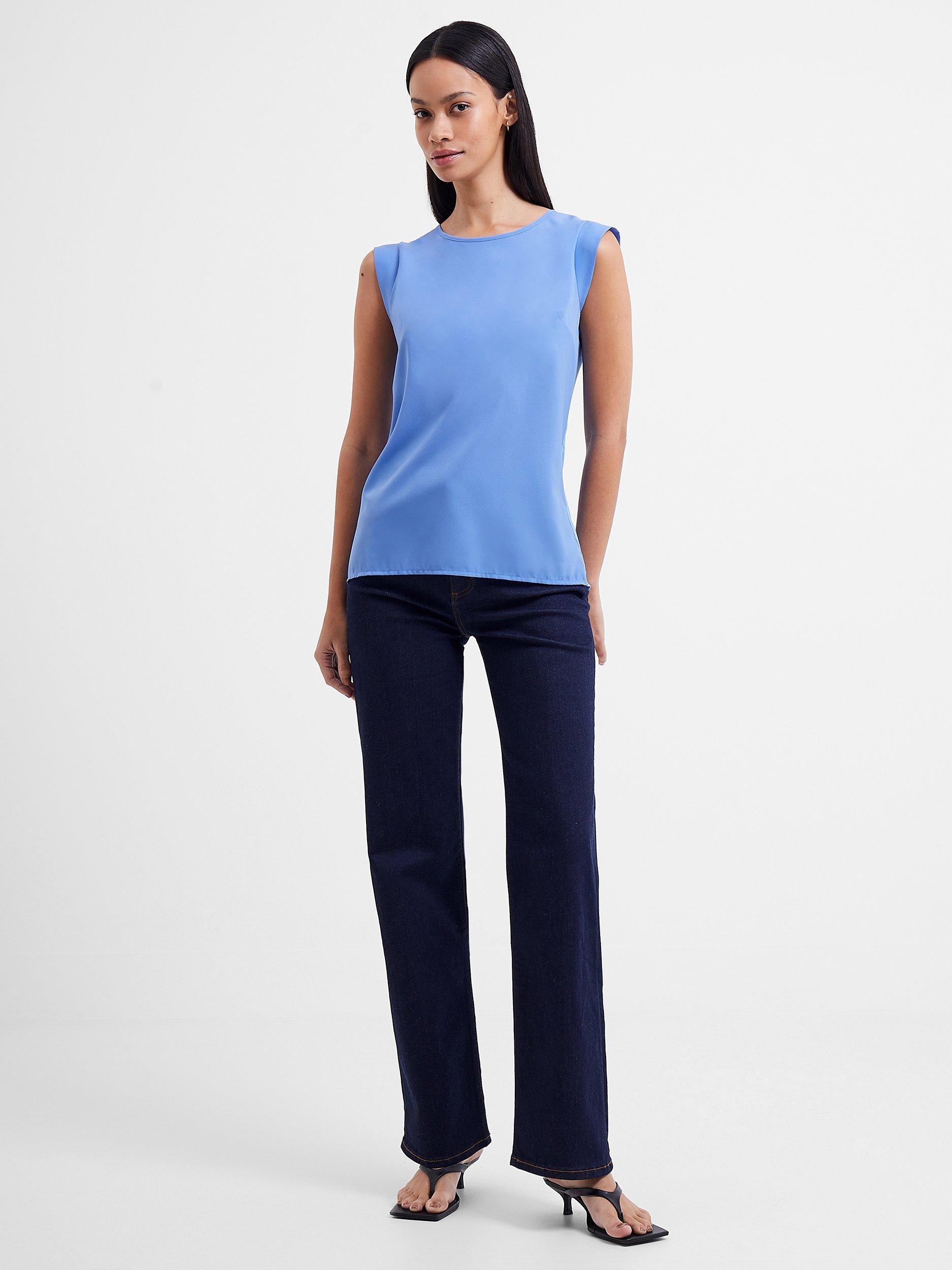 French Connection Crepe Light Capped Sleeve Tee