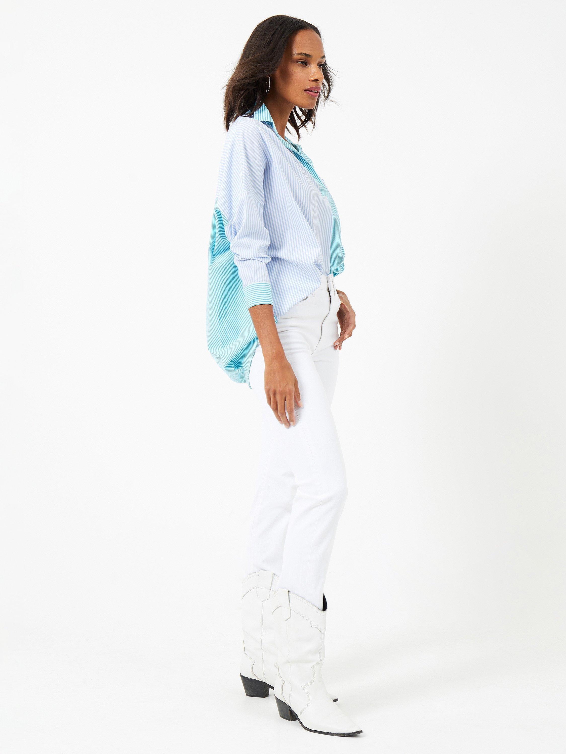 French Connection Rhodes Popover Longsleeve Stripe Shirt