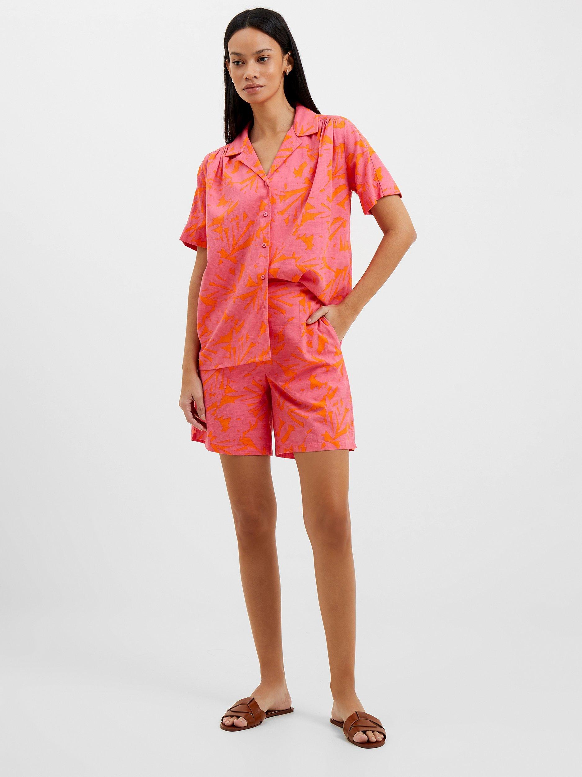 French Connection Bia Alania Shorts, Mandarin Orange