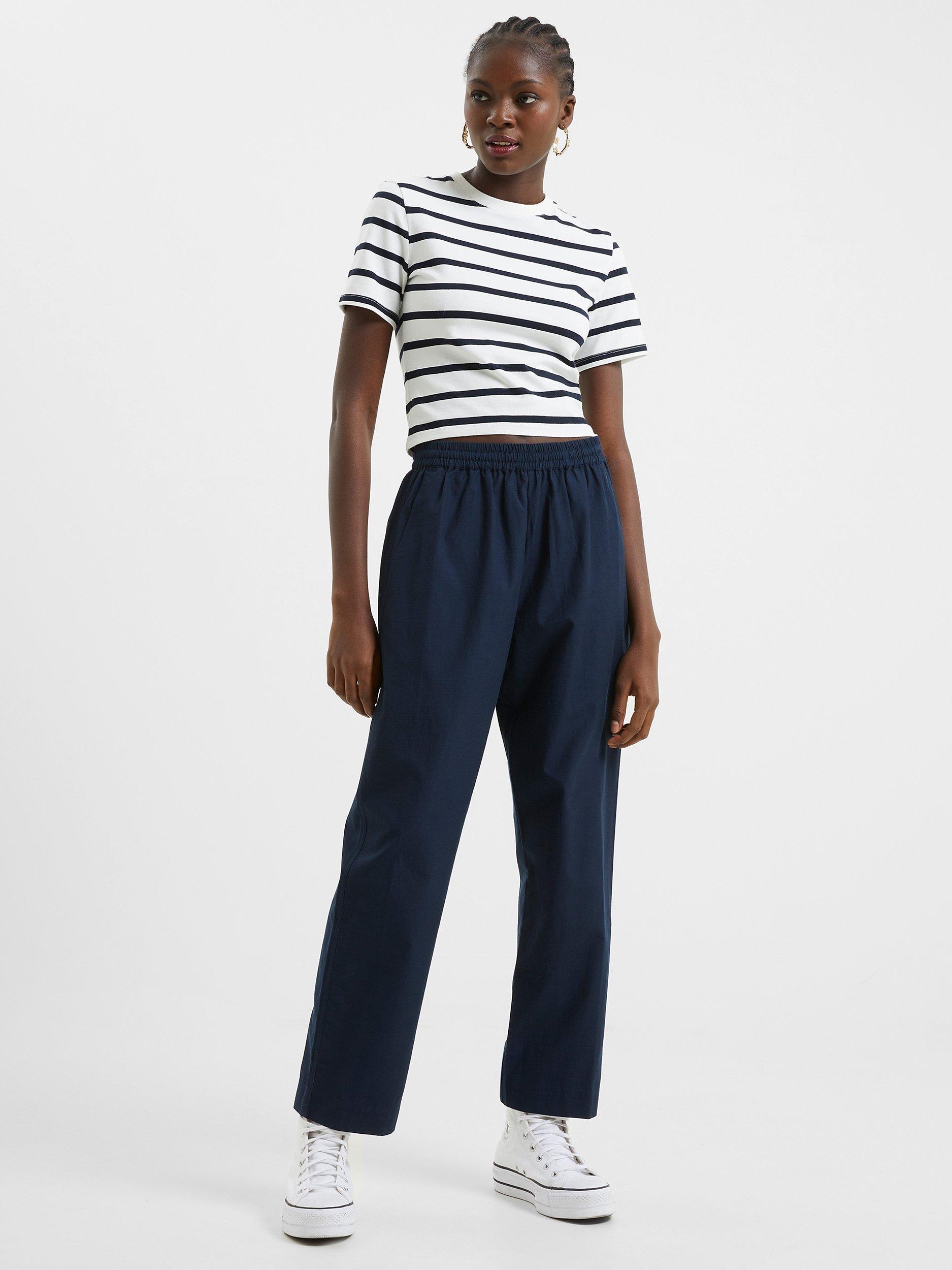 French Connection Alania Lyocell Blend Trouser, Navy