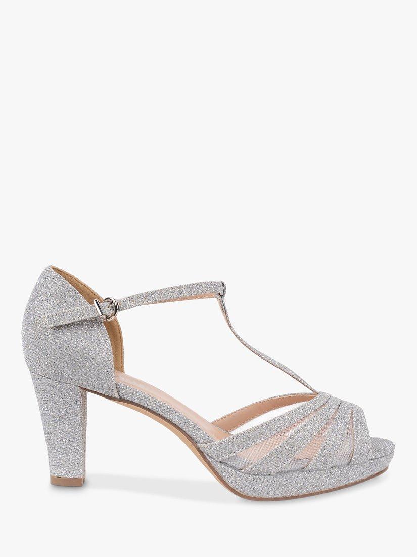 Paradox London Liberty Glitter T-Bar Platform Sandals