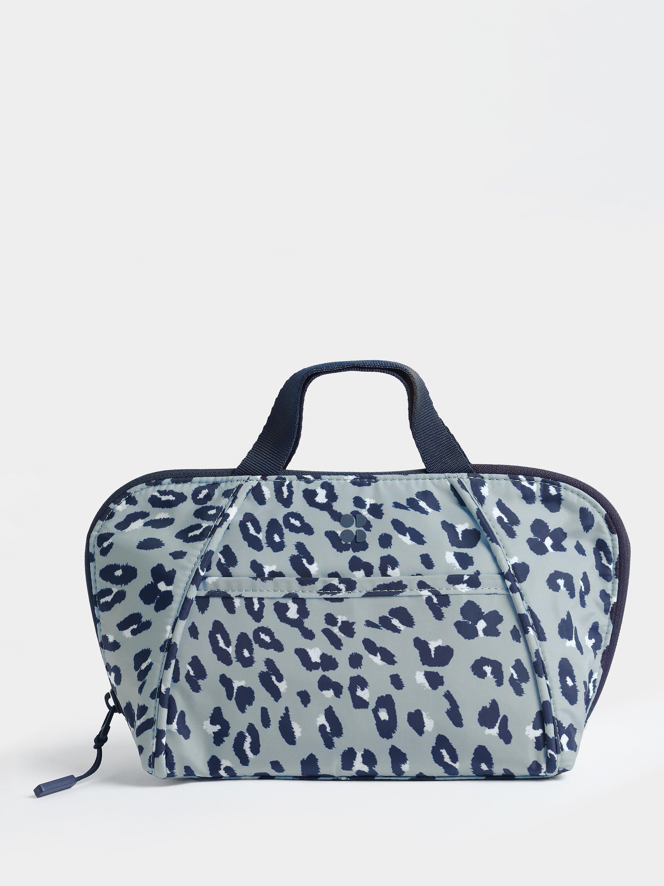Sweaty Betty Icon Washbag, Blue Mini Cheetah, One Size