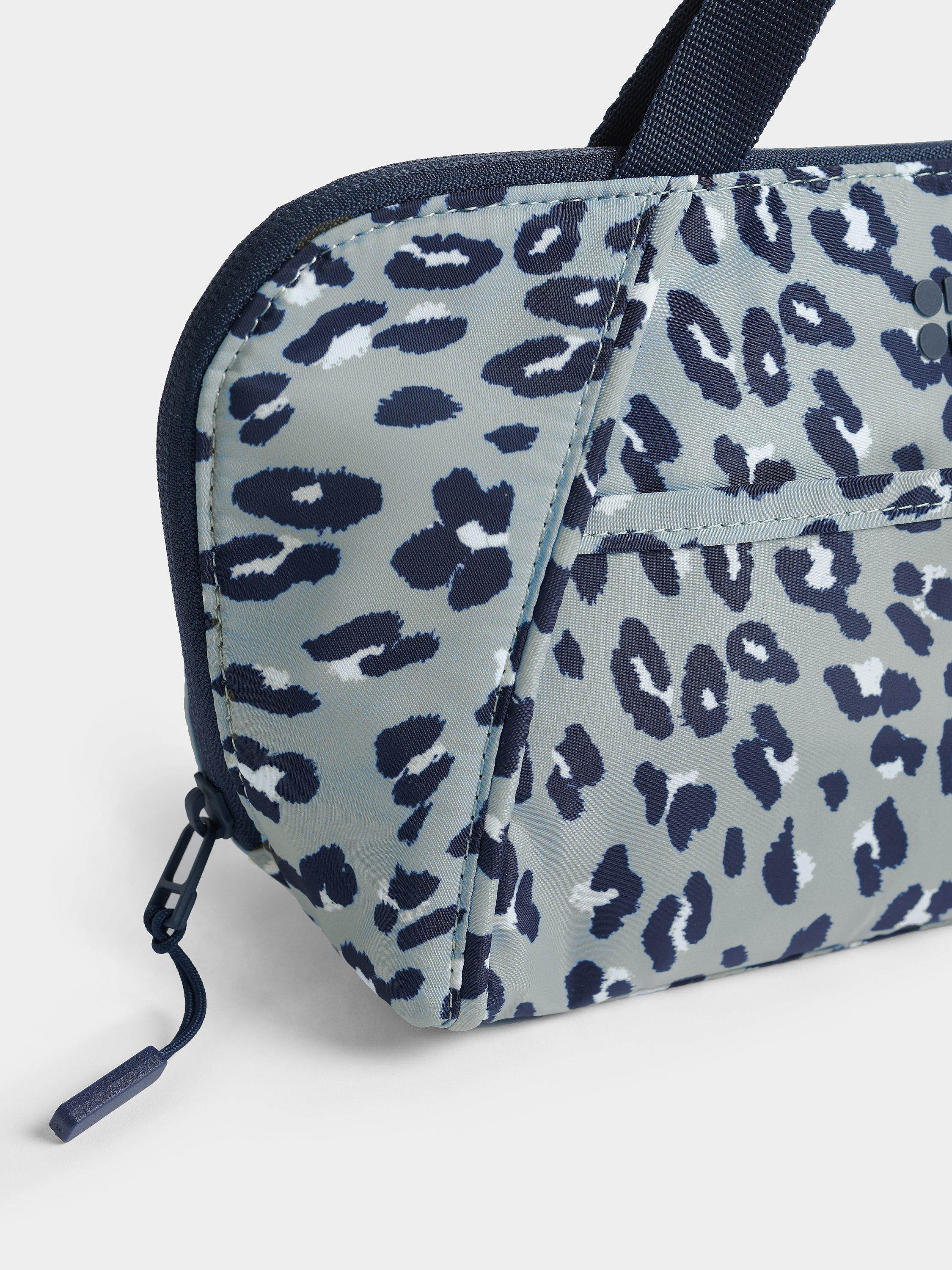 Sweaty Betty Icon Washbag, Blue Mini Cheetah, One Size