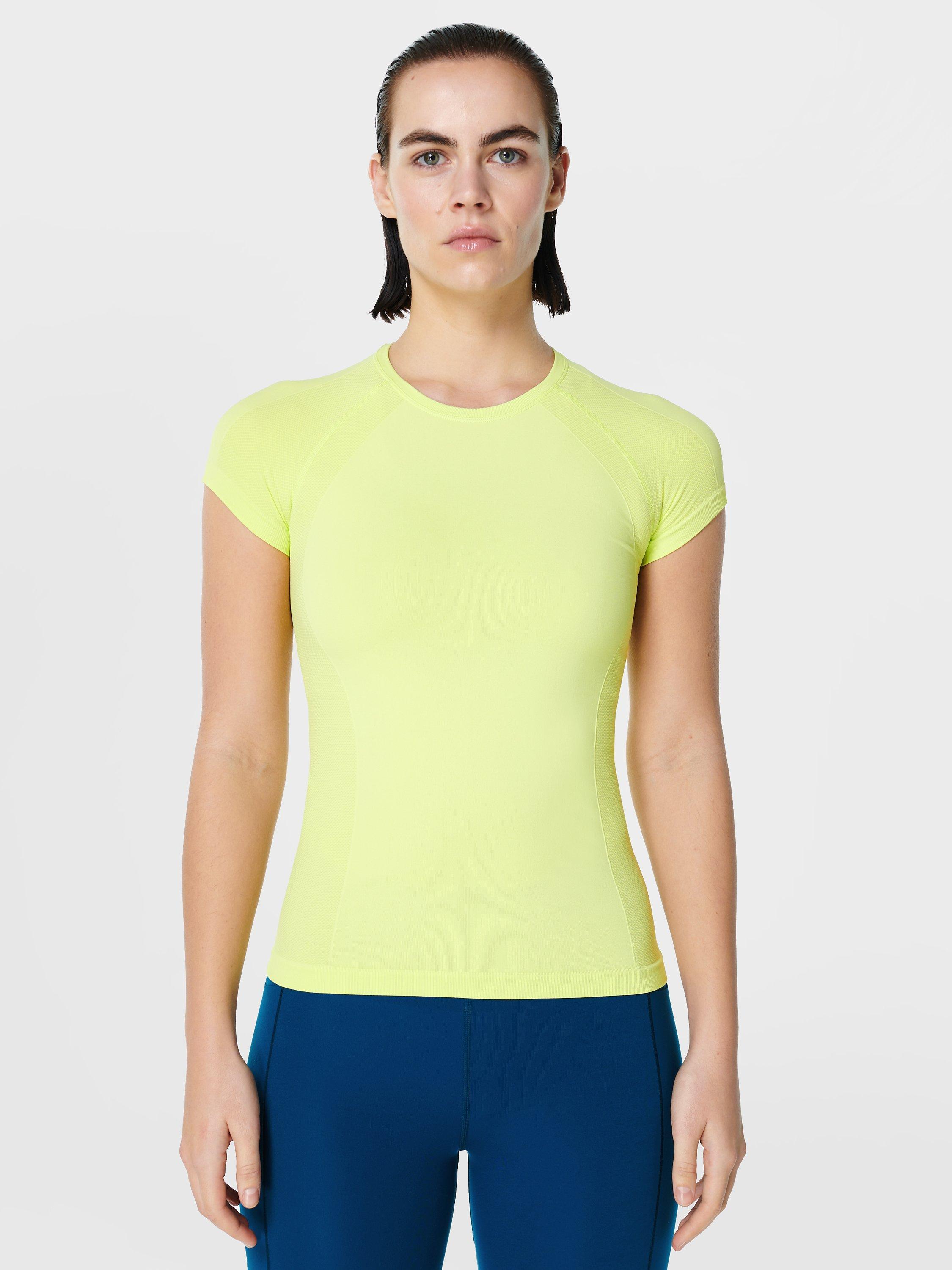 Sweaty Betty Athlete Seamless Workout T-Shirt, Pomelo Green