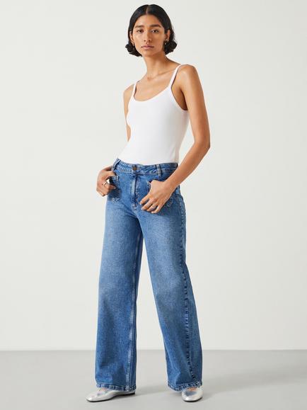 HUSH Rowan Flared Jeans - view 2, Mid Authentic Wash