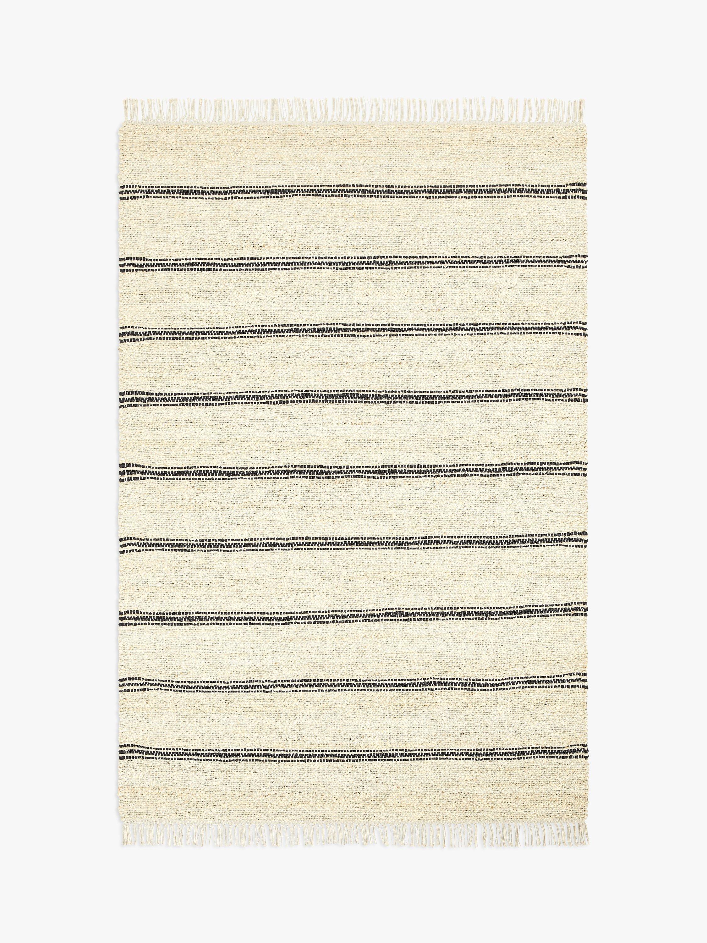 John Lewis Jute Stripe Rug, Neutral, L180 x W120 cm