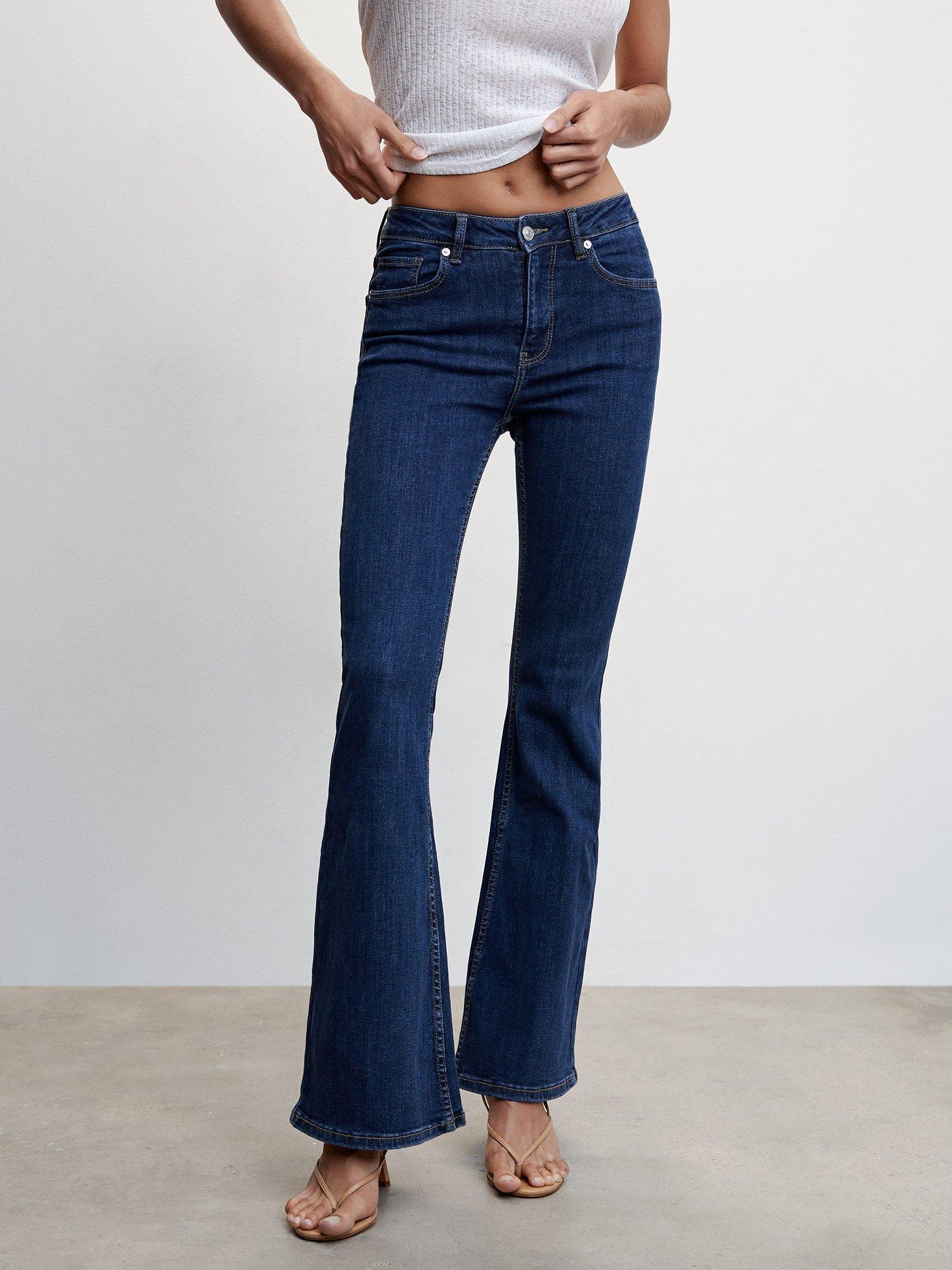 Mango Flare Jeans, Navy