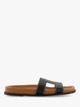 Dune London Loupa Topstitch Detail Flat Slider Sandals