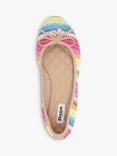 Dune Hallo Stripe Ballerina Pumps, Multi