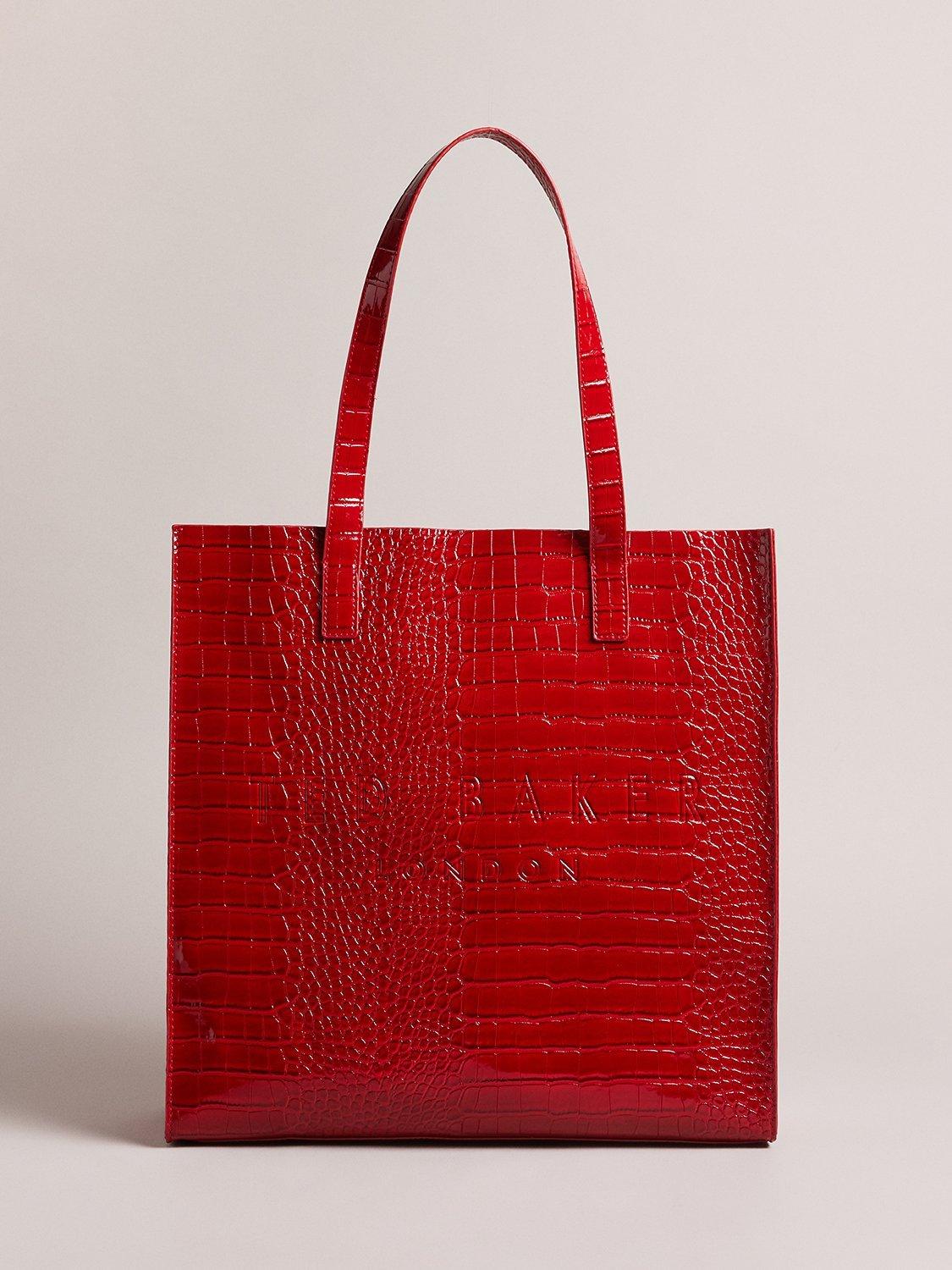 Ted Baker Croccon Large Icon Shopper Bag Red One Size