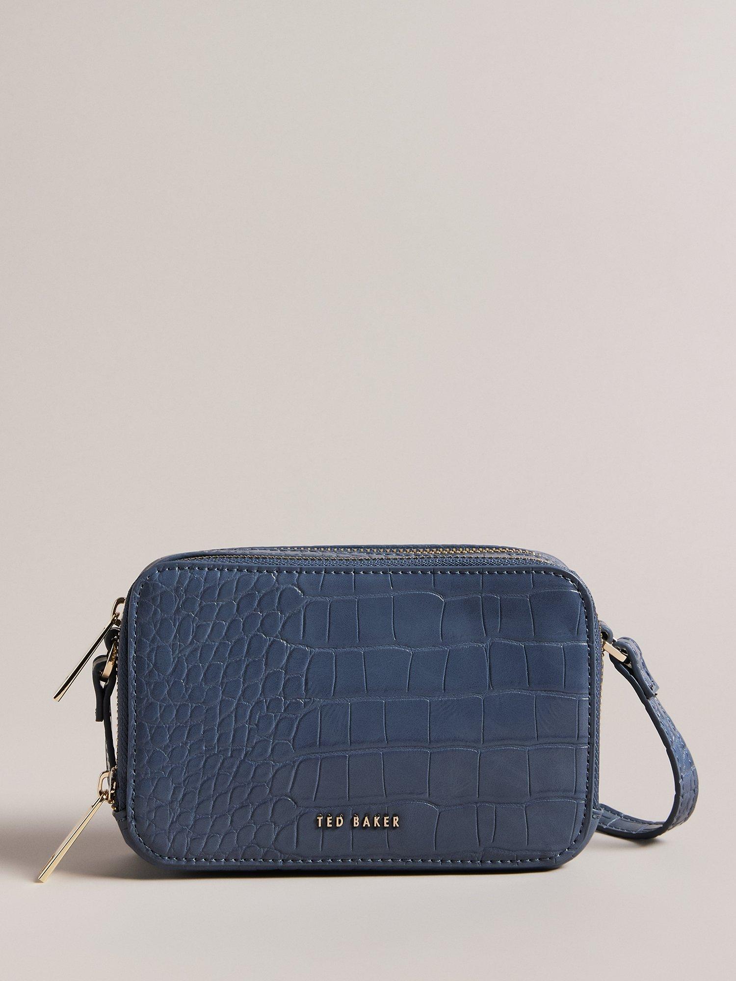 Ted Baker Stina Double Zip Mini Camera Bag, Mid Blue, One Size