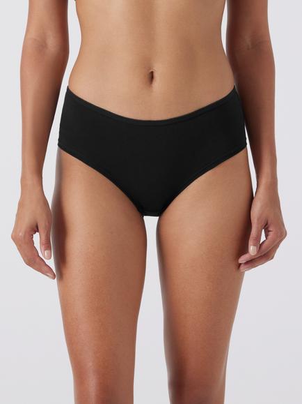 John Lewis Cotton Blend Short Knickers, Pack of 5, White/Almond/Black - view 2, White/Almond/Black