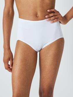 John Lewis Microfibre Full Briefs, White - view 2, White