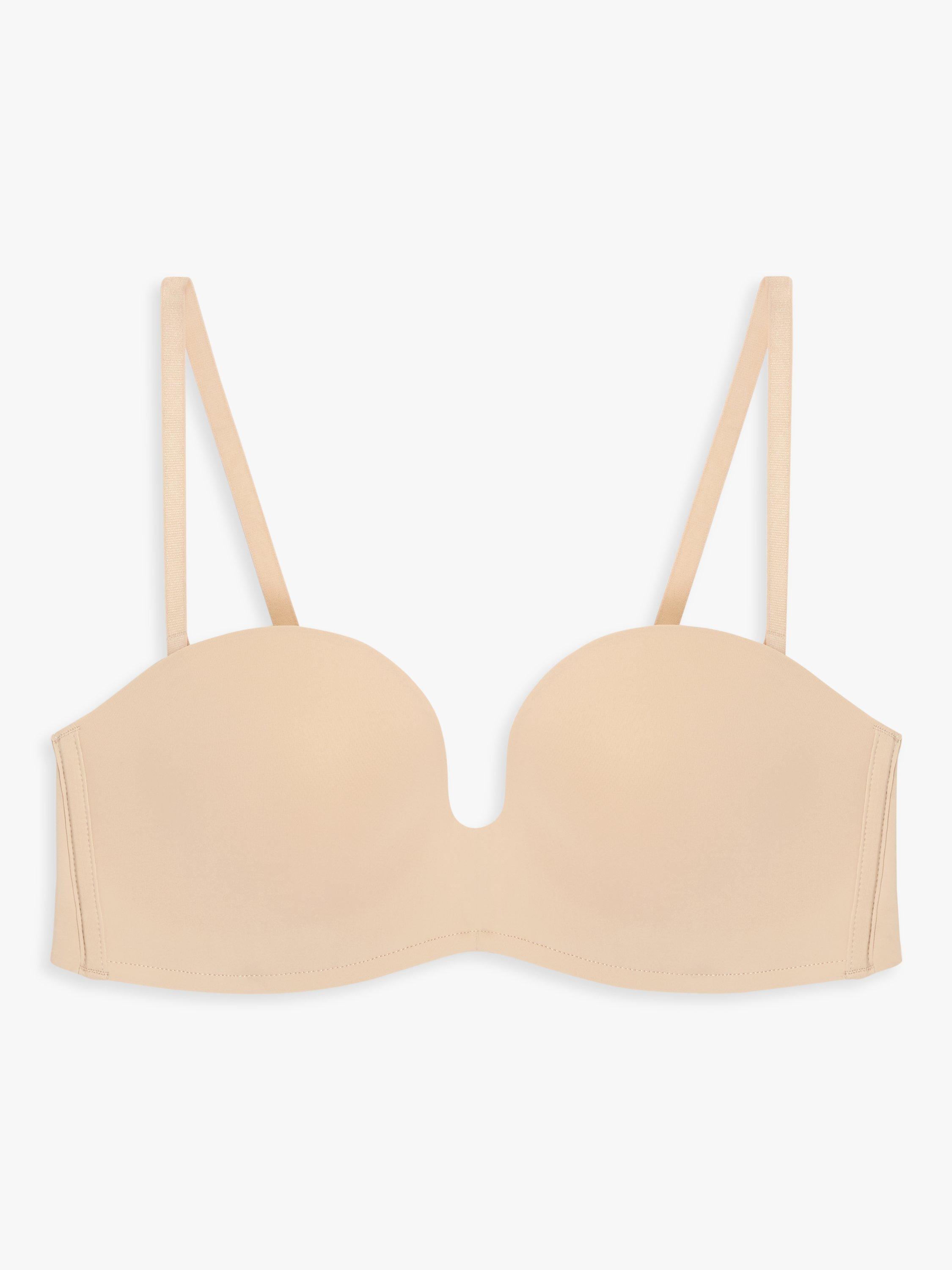 John Lewis Cassie Super Push Up Strapless Bra, Almond, 30C