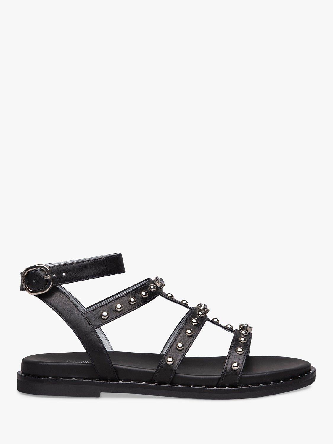 NeroGiardini Studded Gladiator Sandals, Black