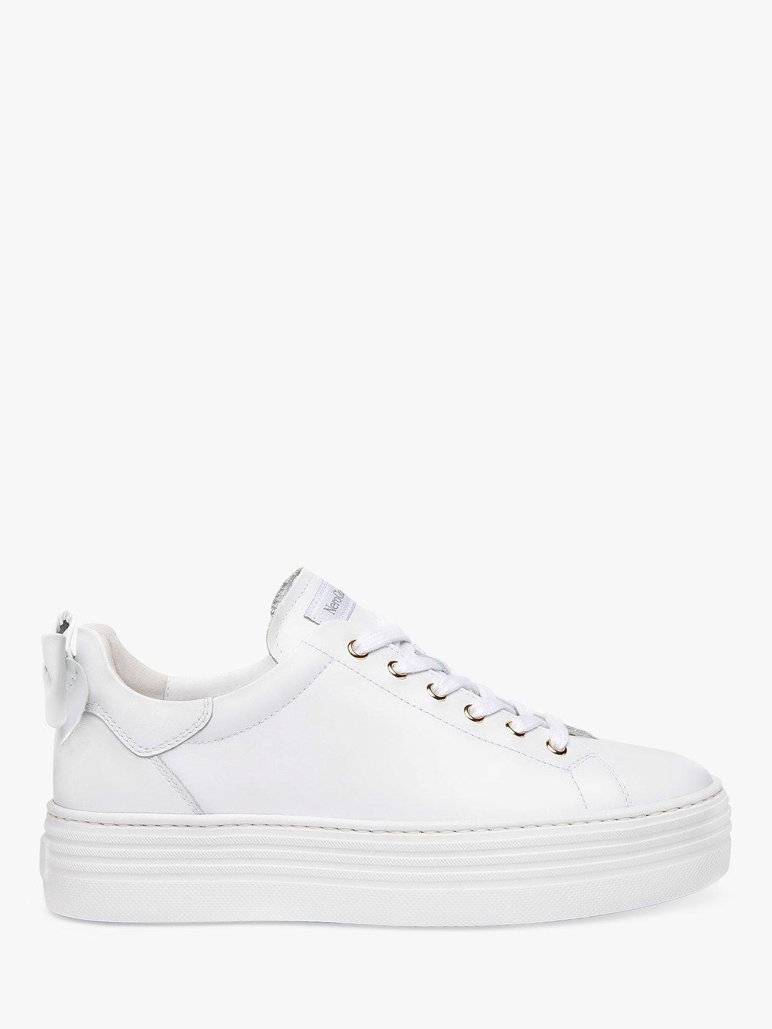NeroGiardini Capraia Bow Leather Trainers, White