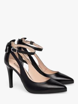 NeroGiardini Dimona Leather Bow Court Shoes, Black - view 2, Black