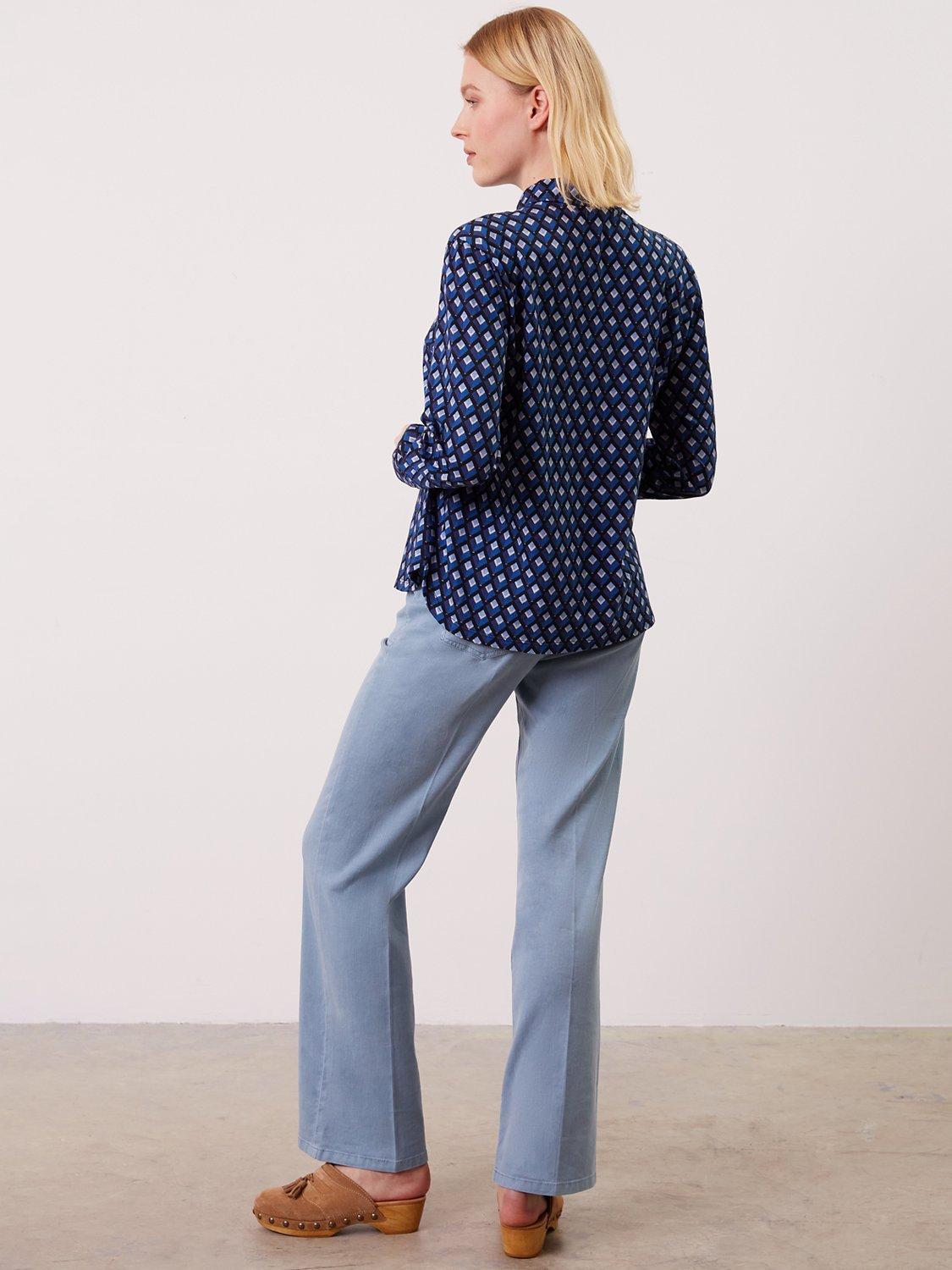 Gerard Darel Abass Geometric Print Shirt, Indigo