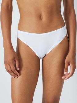 John Lewis Microfibre Bikini Knickers, White, White
