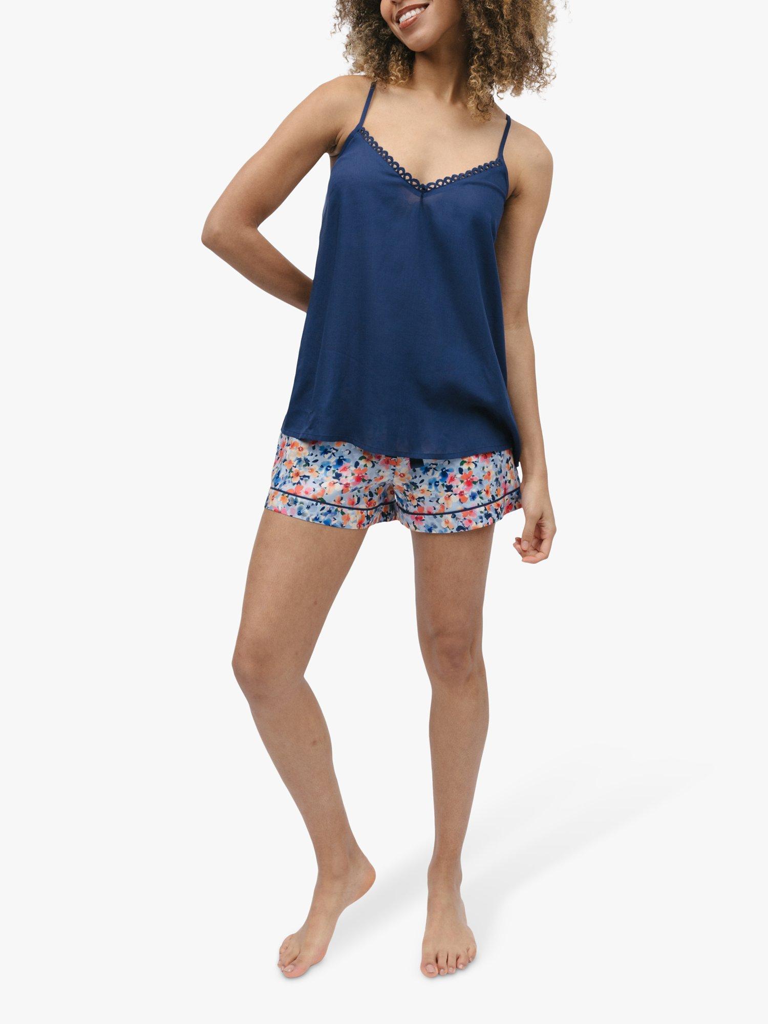 Cyberjammies Bea Ditsy Floral Cami Pyjama Set, Blue