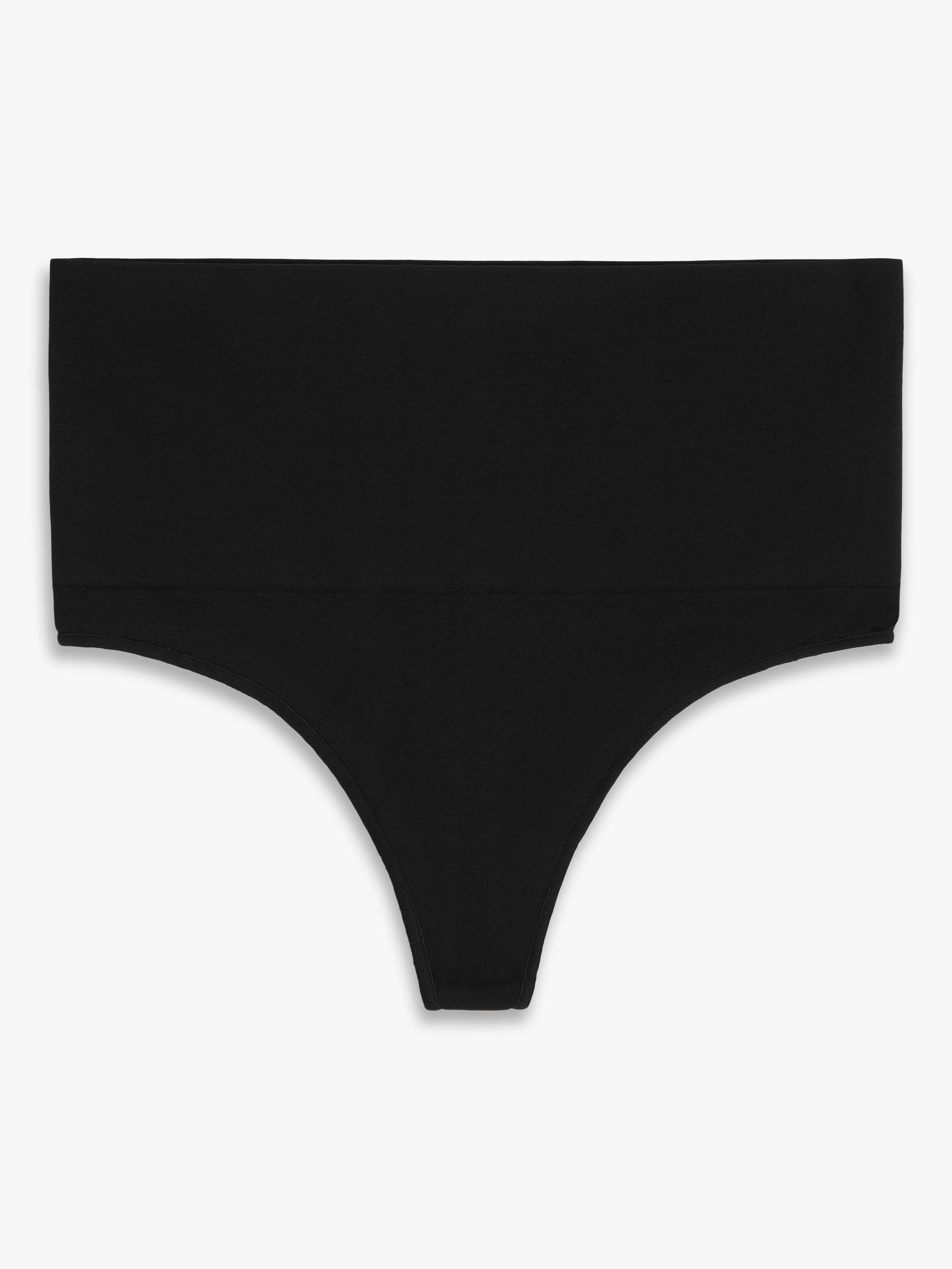 Product image 3 of 4, which shows John Lewis Power Seam Free Firm Control High Waist Thong, Black, S