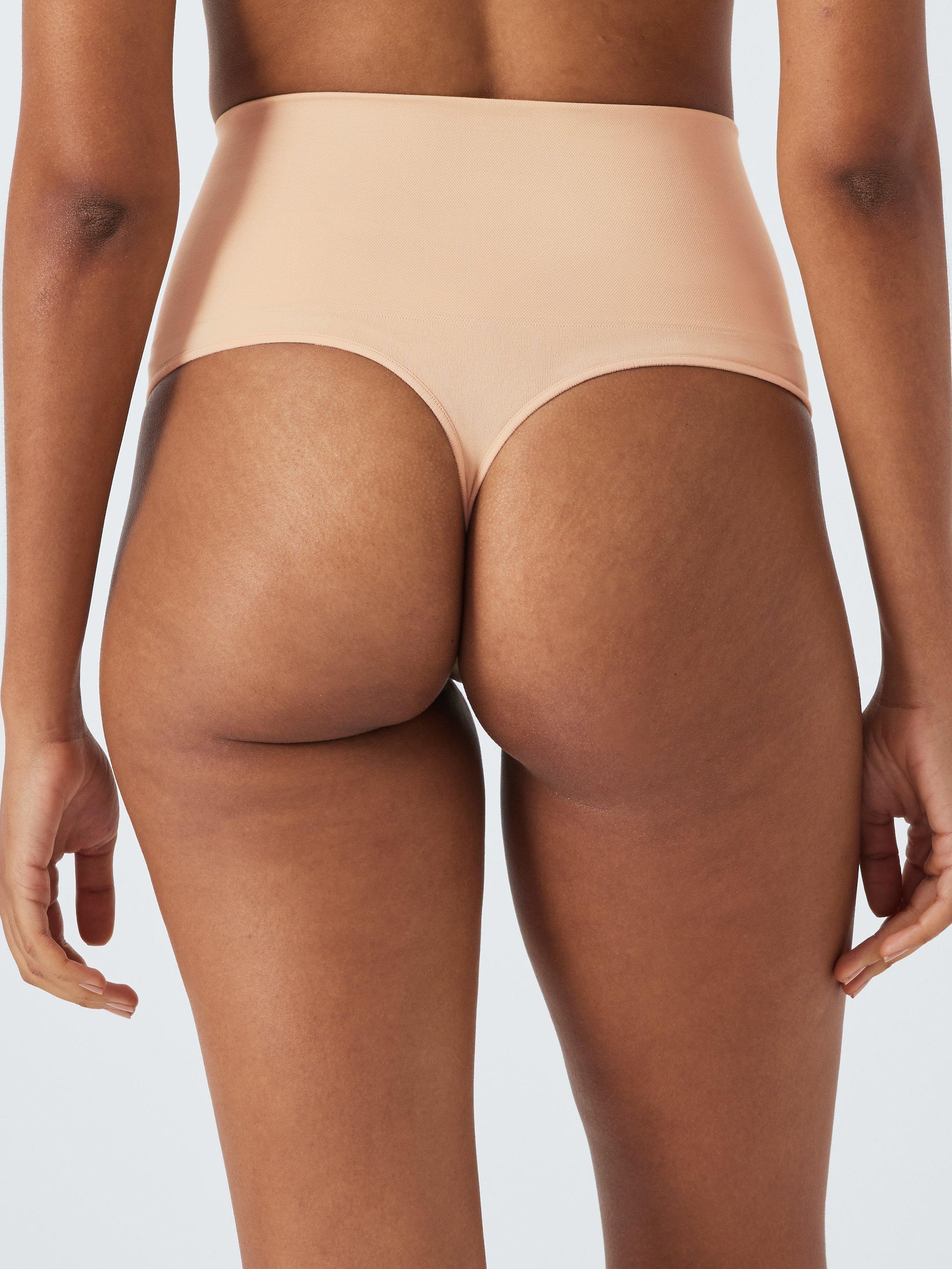 Product image 2 of 4, which shows John Lewis Power Seam Free Firm Control High Waist Thong, Almond, S