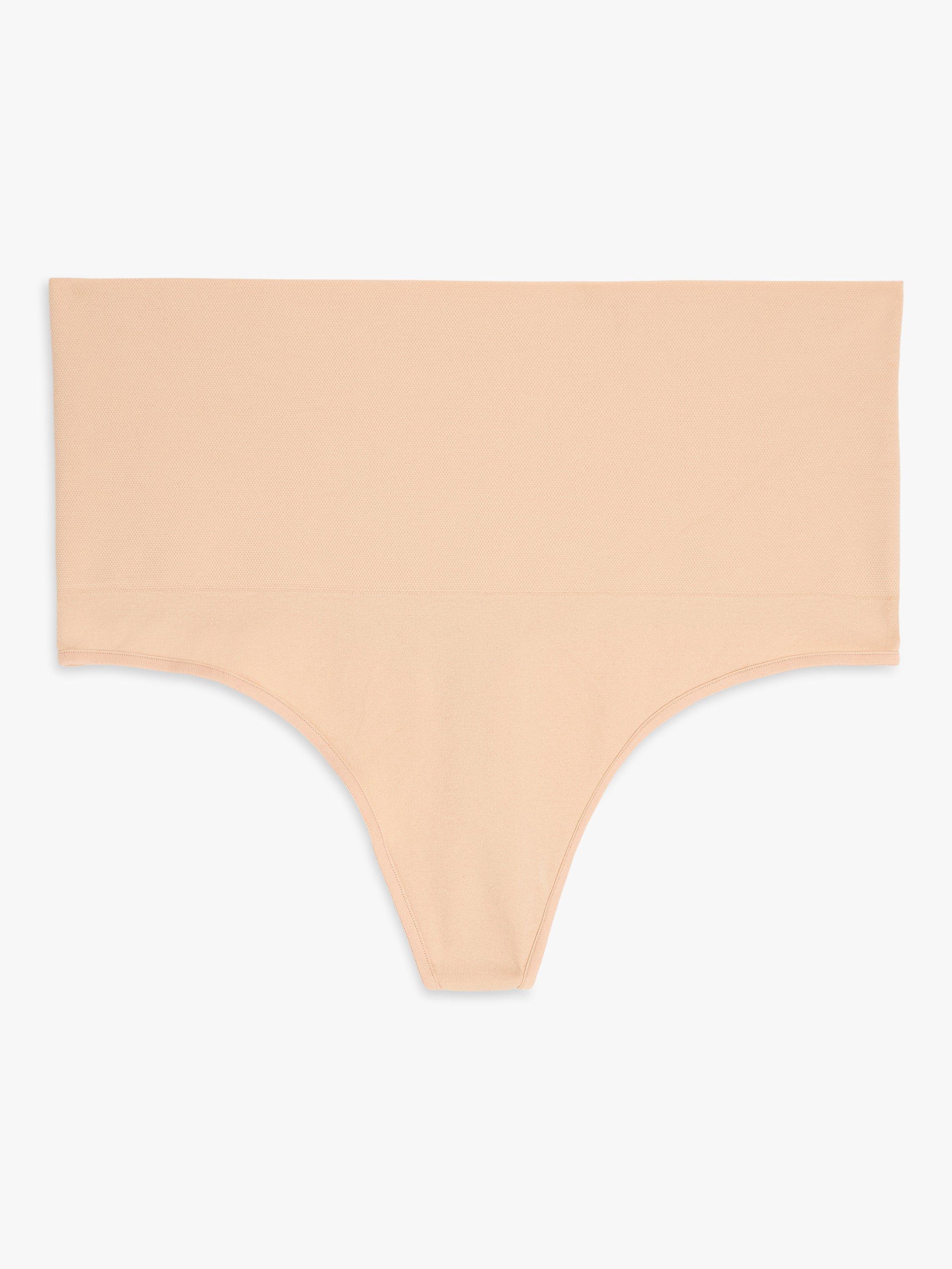Product image 3 of 4, which shows John Lewis Power Seam Free Firm Control High Waist Thong, Almond, S