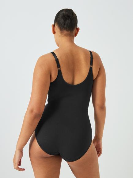 John Lewis Power Seam Free Firm Control Bodysuit - view 2, Black
