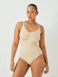 John Lewis Power Seam Free Firm Control Bodysuit, Almond