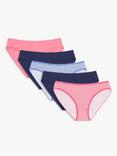 John Lewis Striped Bikini Knickers, Pack of 5