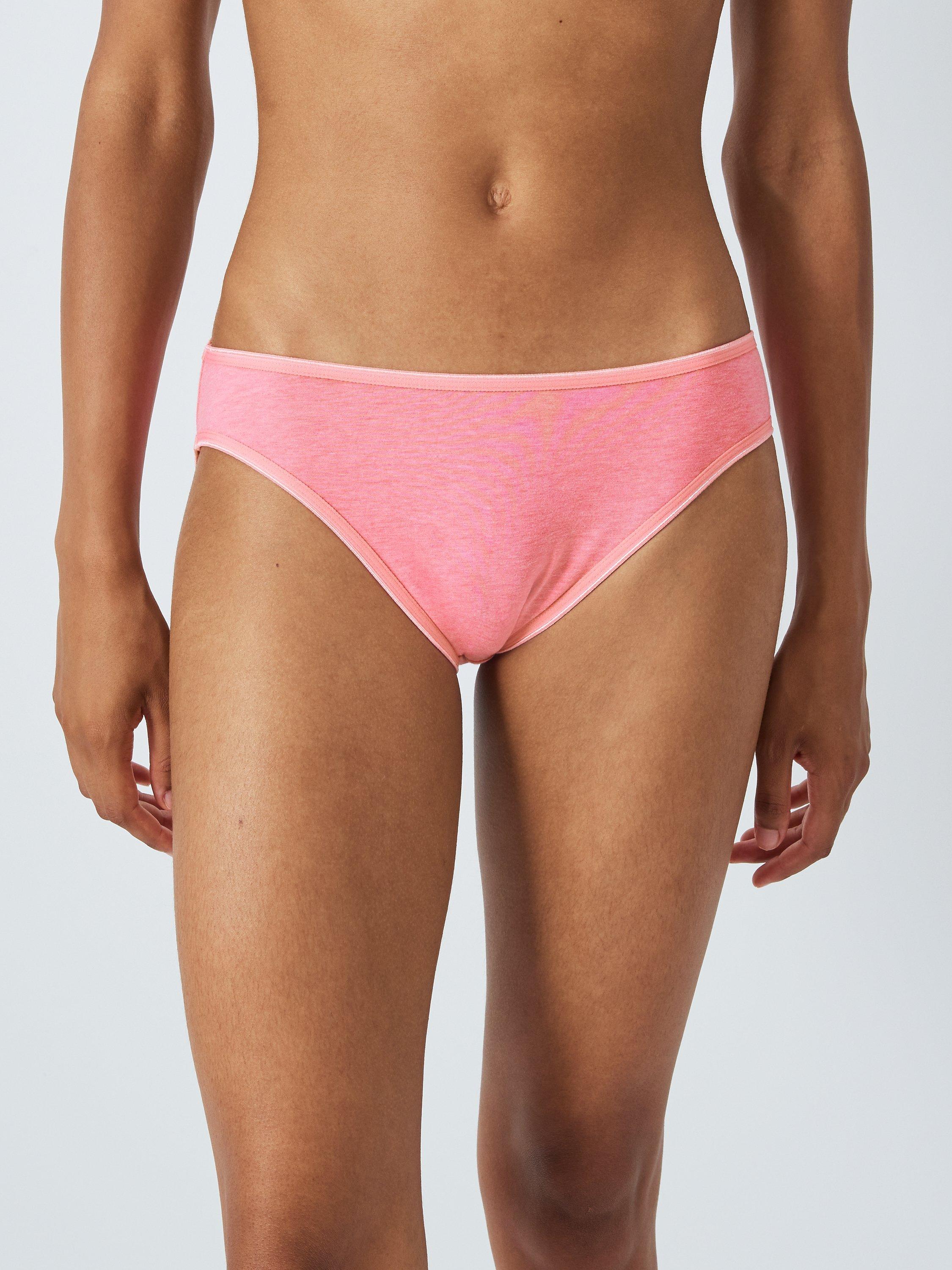 Product image 2 of 4, which shows John Lewis Plain Bikini Briefs, Pack of 5, Multi, 18