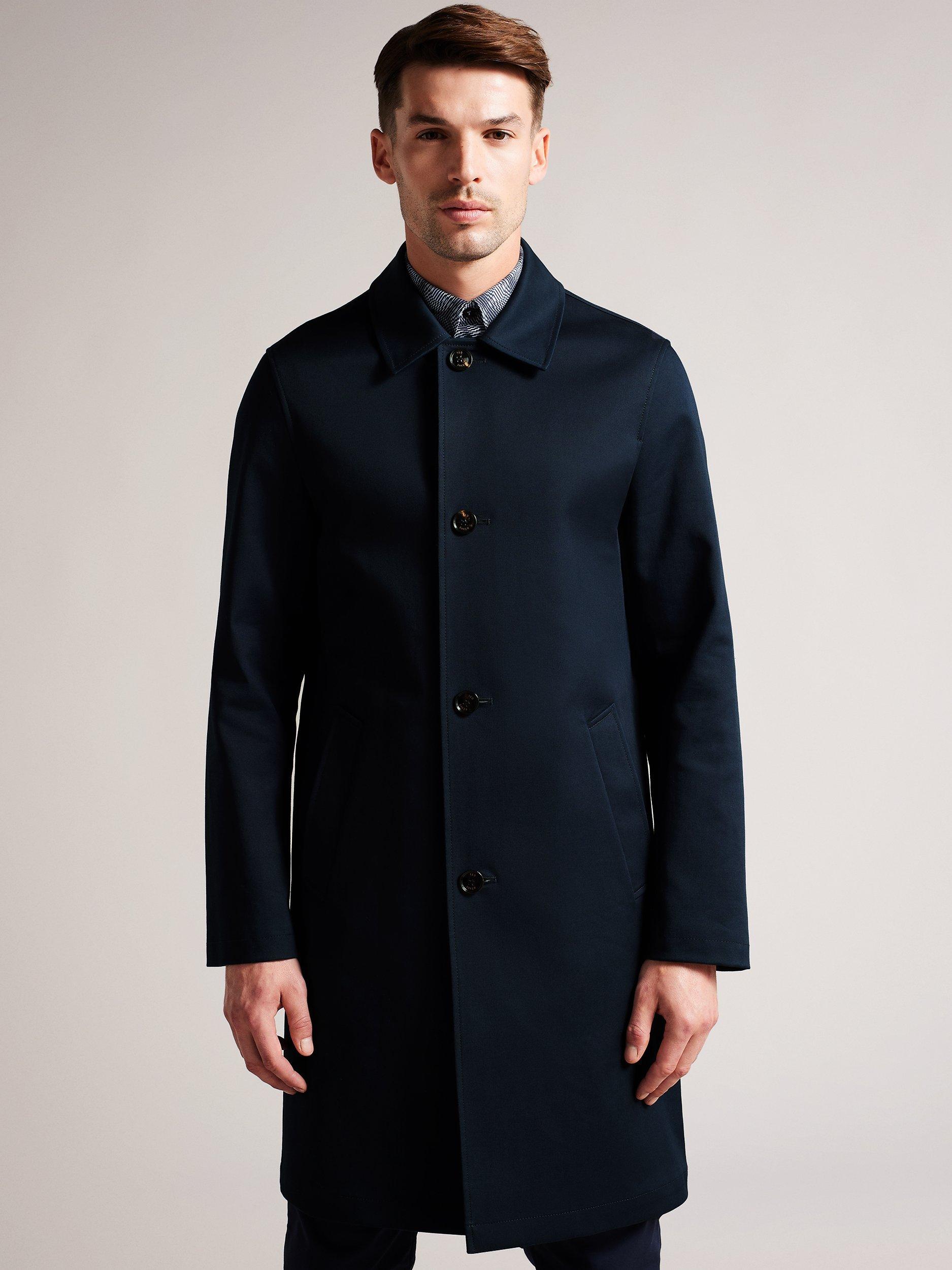 Ted Baker House Check Lined Mac, Navy