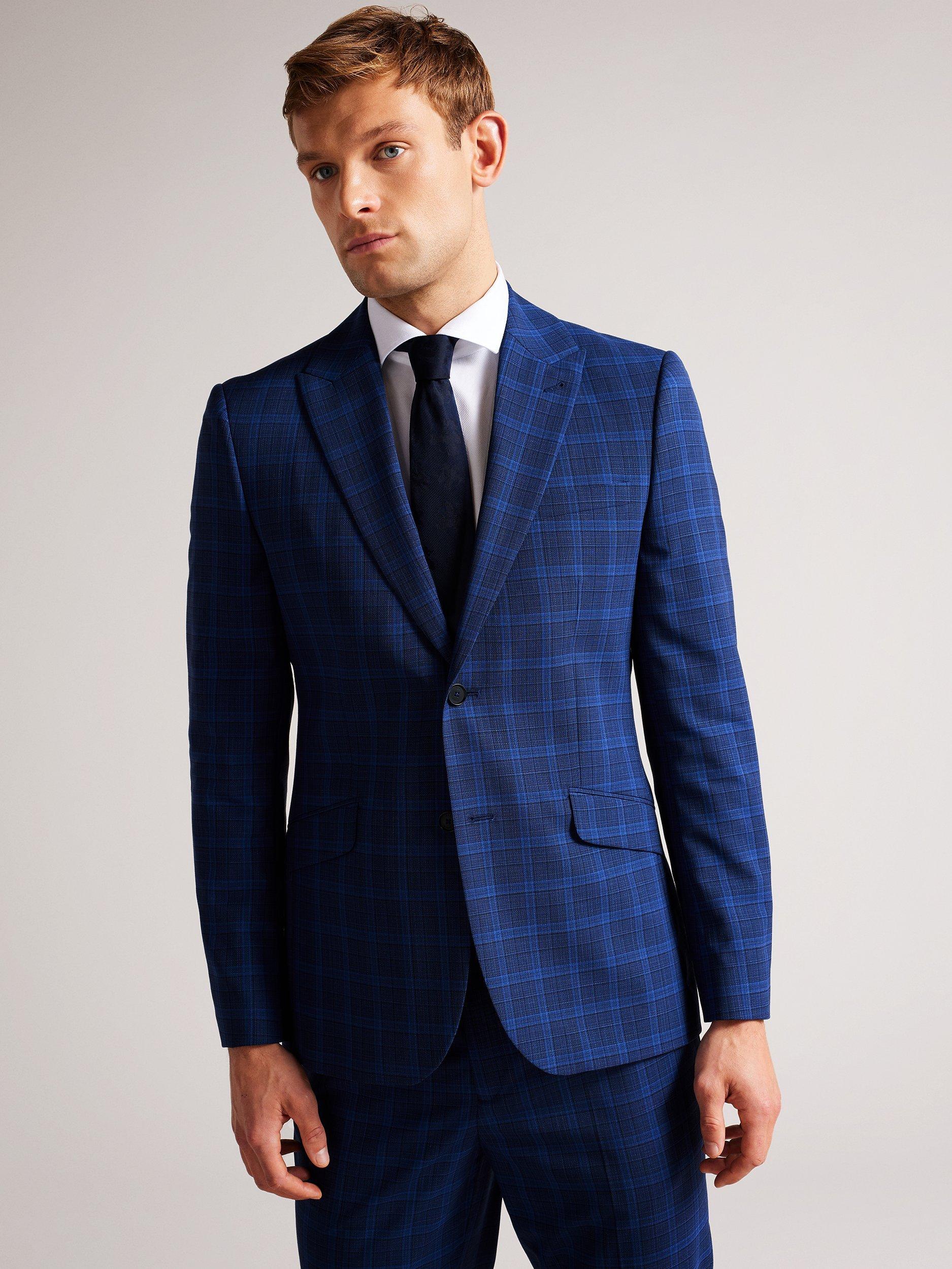 Ted Baker Apolloj Slim Fit Wool Silk Check Suit Jacket