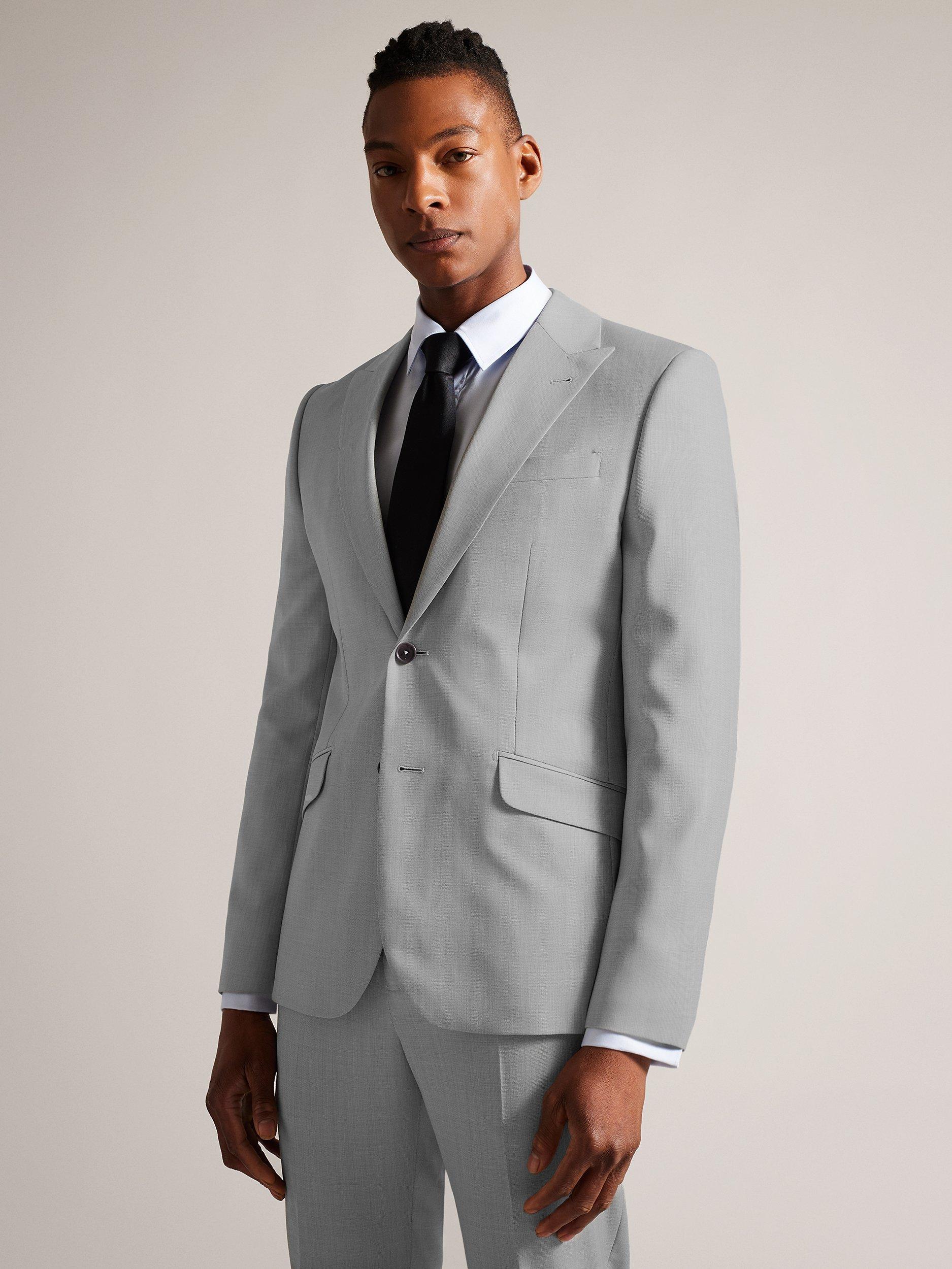 Ted Baker Byron Slim Fit Wool Suit Jacket, Light Grey