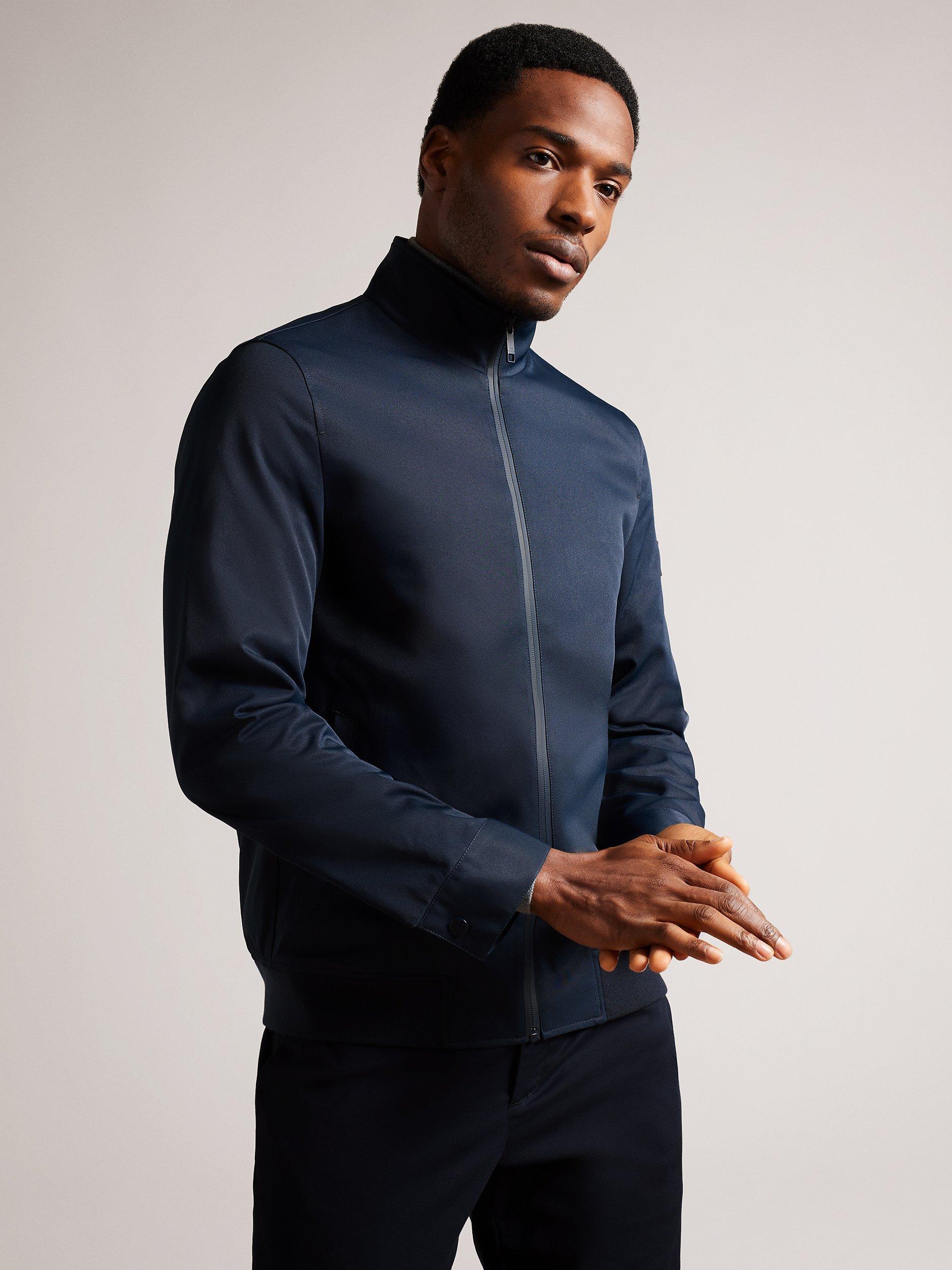 Ted Baker Arzona Smart Funnel Neck Bomber Jacket, Navy