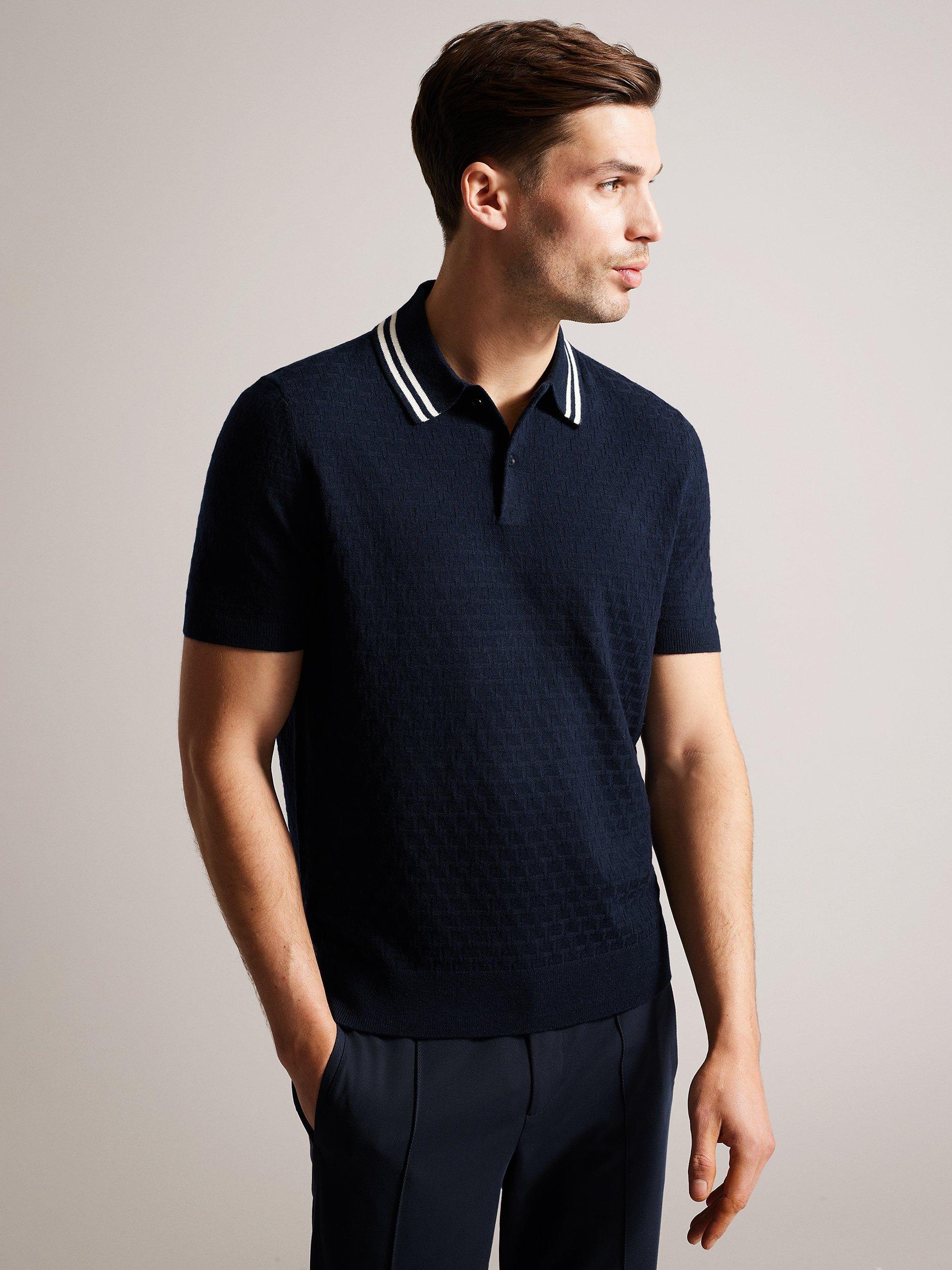 Ted Baker Mahana Textured Knit Polo Shirt