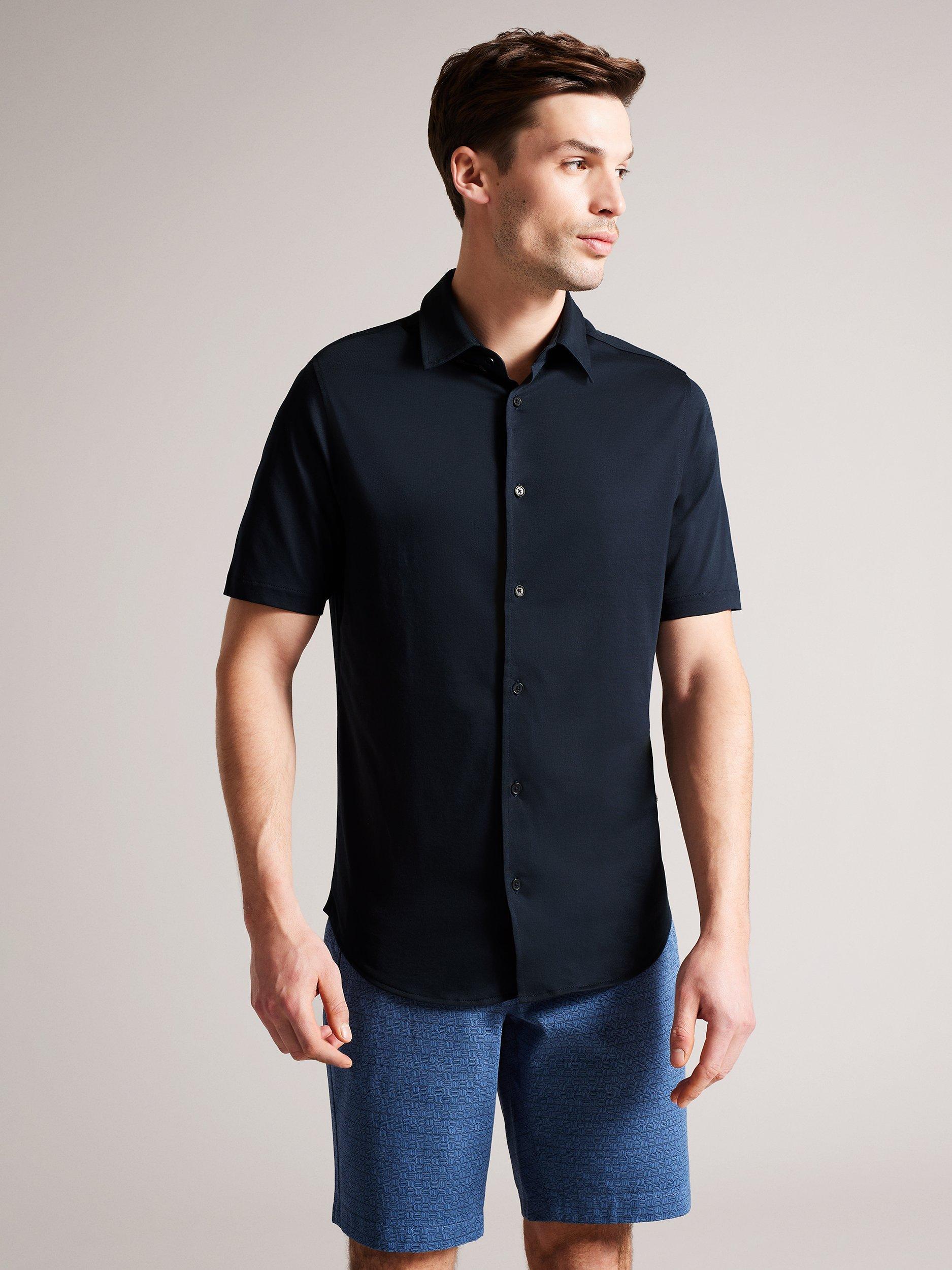 Ted Baker Marrsho Short Sleeve Shirt, Navy