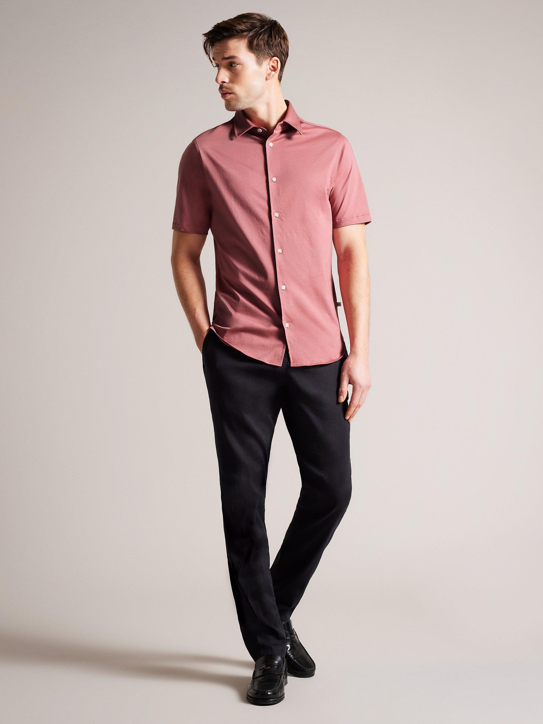 Ted Baker Marrsho Short Sleeve Shirt, Mid-pink