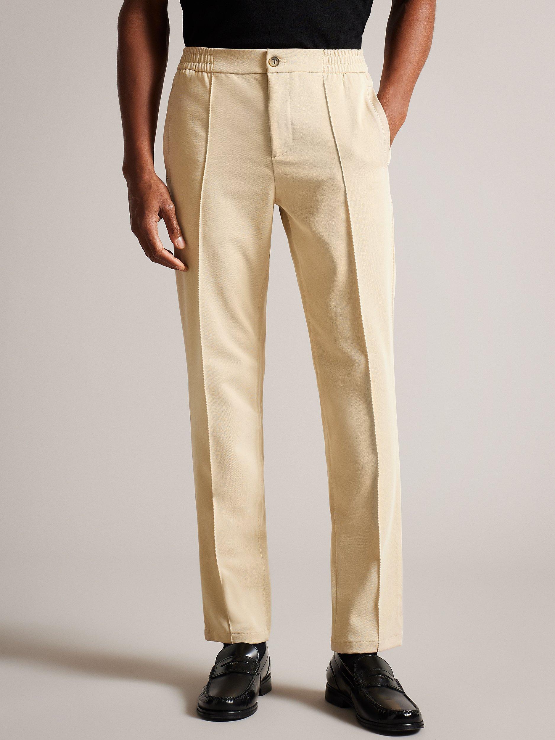 Ted Baker Rodny Irvine Slim Fit Elasticated Trousers, Stone