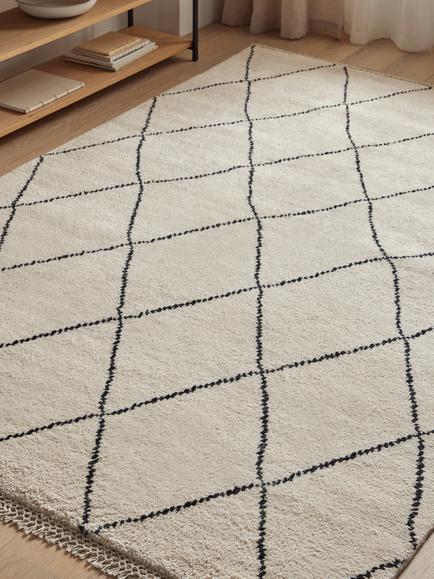John Lewis Classic Hand Knotted Berber Rug - view 2, Natural