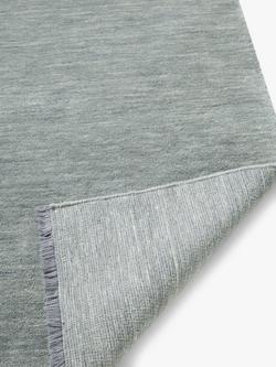 John Lewis Plain Hand Woven New Zealand Pure Wool Rug - view 2, Grey