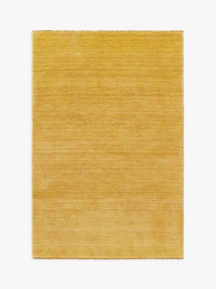 John Lewis Plain Hand Woven New Zealand Pure Wool Rug, Mustard