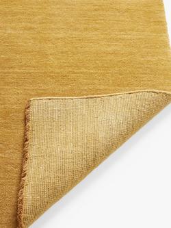 John Lewis Plain Hand Woven New Zealand Pure Wool Rug - view 2, Mustard