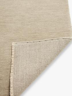 John Lewis Plain Hand Woven New Zealand Pure Wool Rug - view 2, Putty