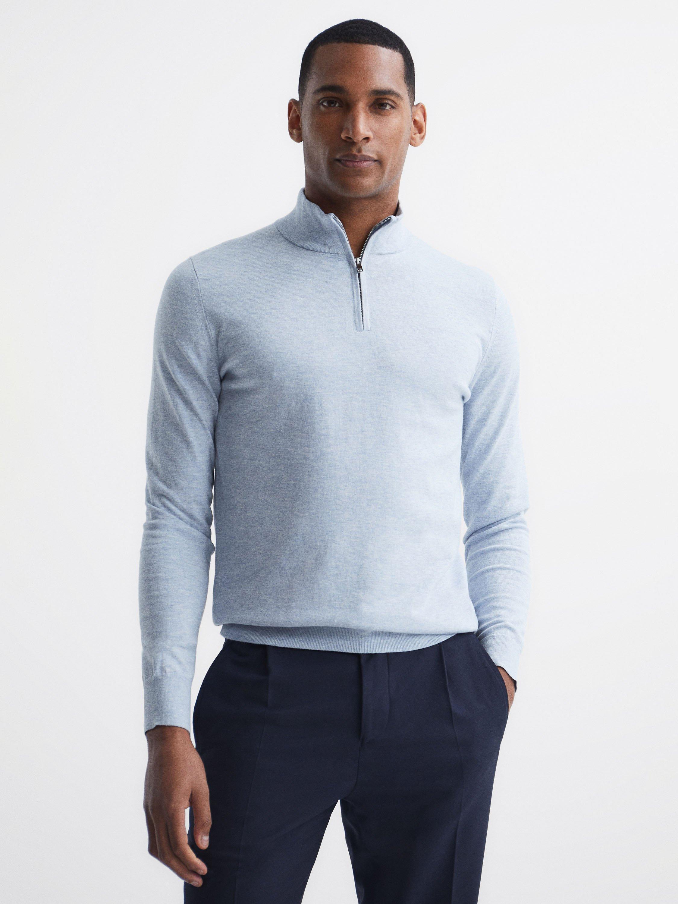 Reiss Bond Fine Knit Half Zip Jumper