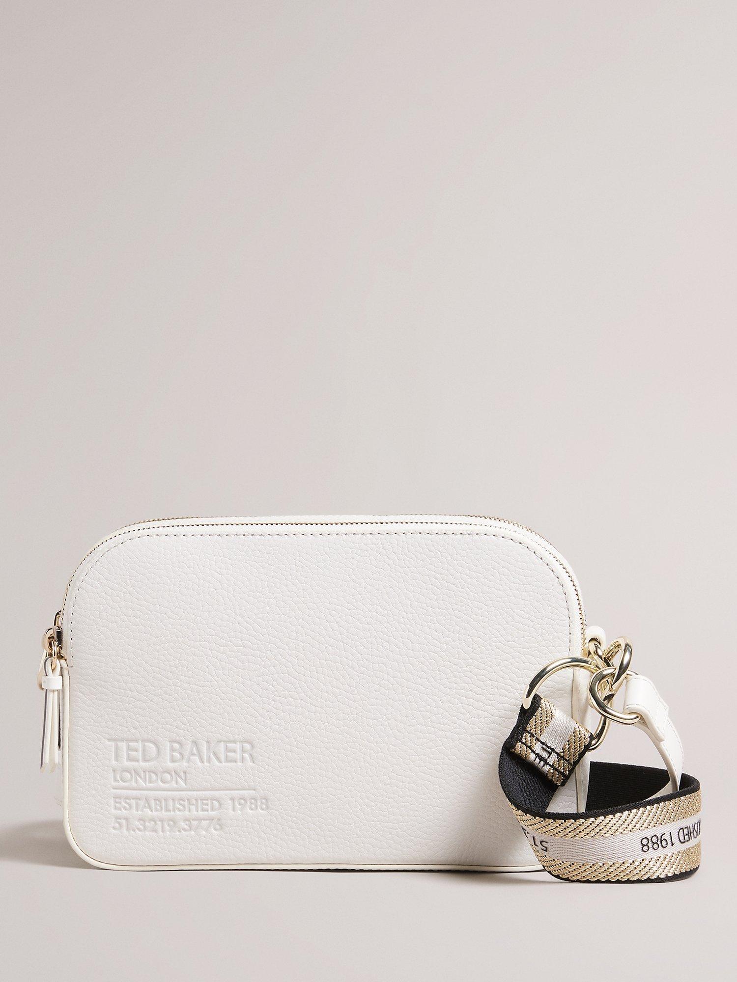 Ted Baker Dailiah Branded Webbing Camera Bag, Ecru, One Size