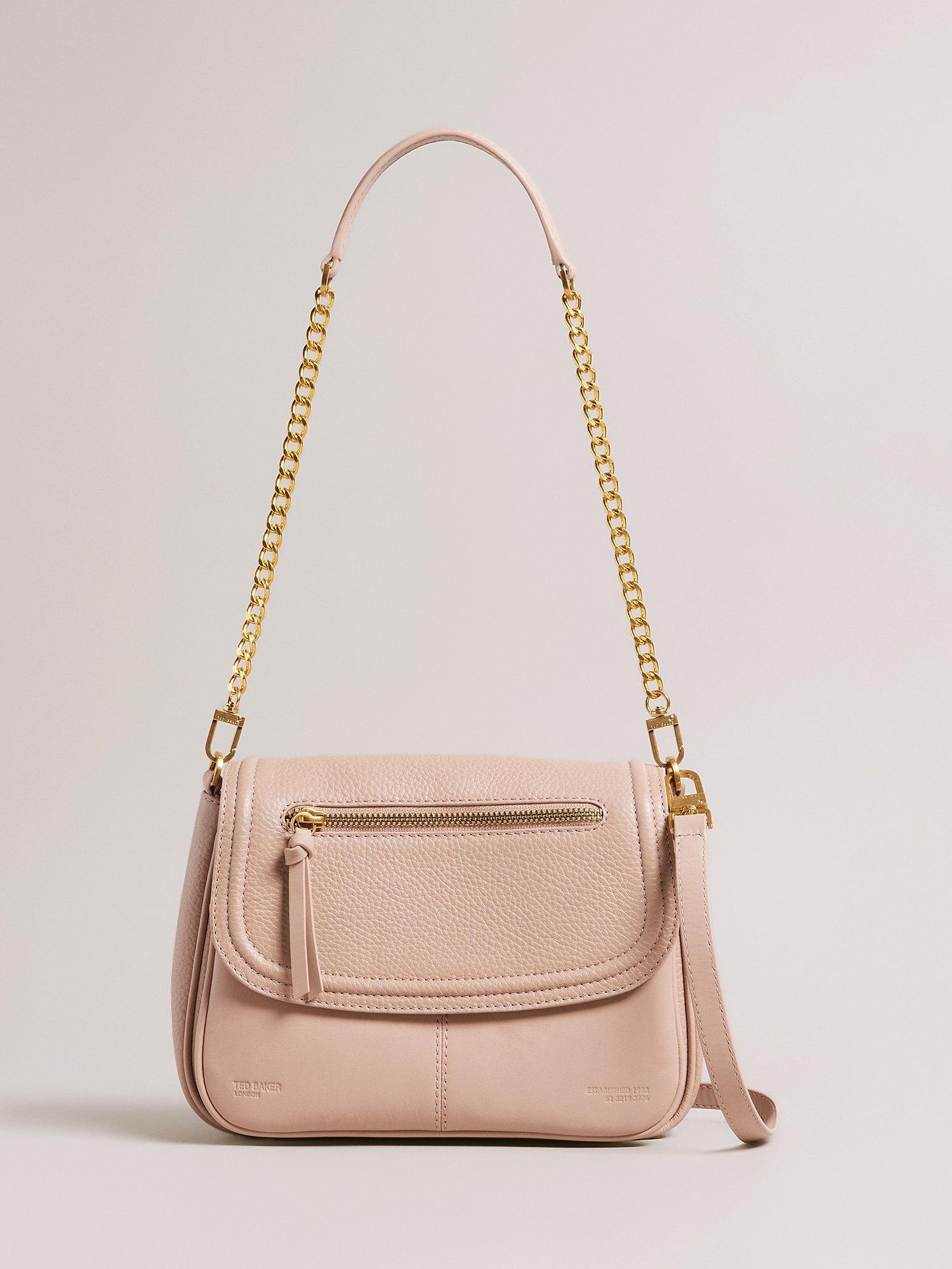 Ted Baker Nishat Soft Grainy Leather Shoulder Bag, Taupe, One Size