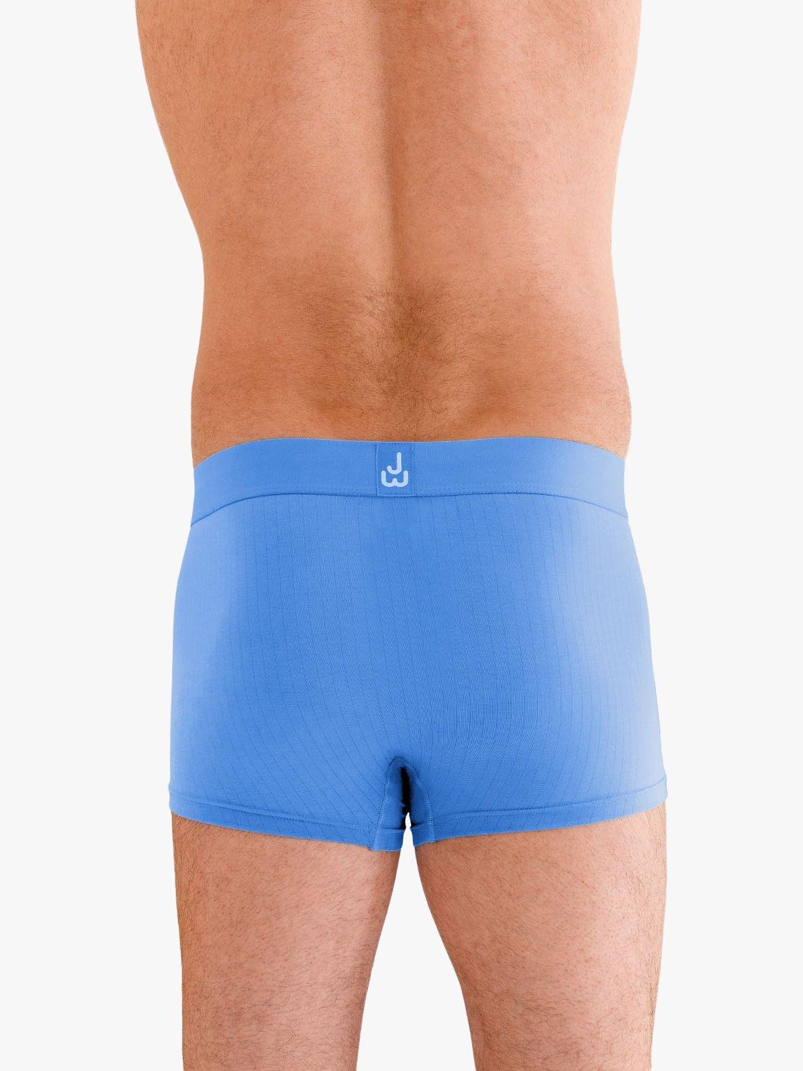 Product image 3 of 6, which shows JustWears Active Trunks, Pack of 9, Blue/Grey/Black, S