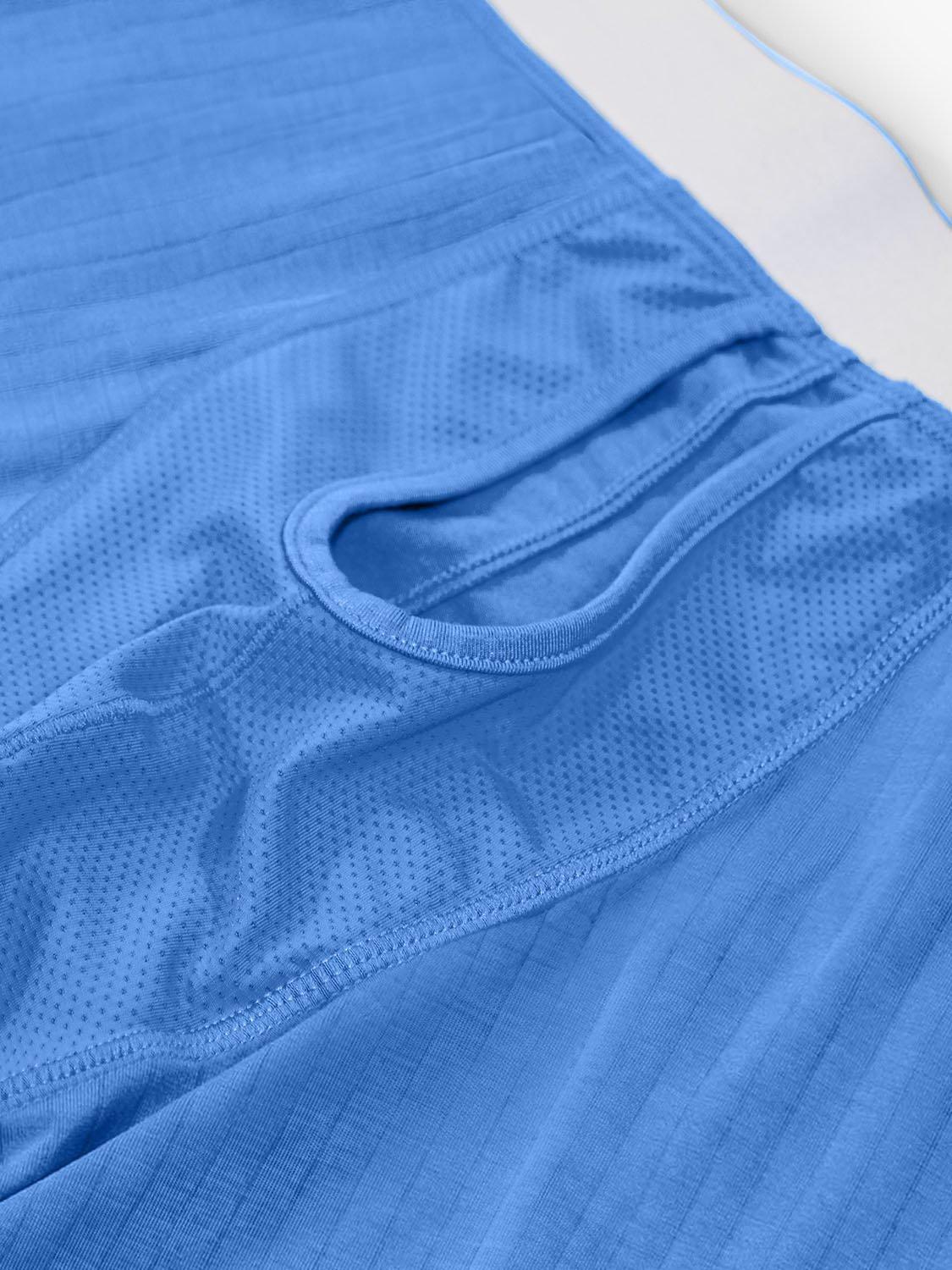 Product image 5 of 6, which shows JustWears Active Trunks, Pack of 9, Blue/Grey/Black, S